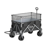 Outdoor Collapsible Camping Cart Tractor Outdoor Hand-Pushed Table Board Picnic Cart Camp Trailer Pull Rod To Open The Cart
