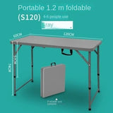 Outdoor Folding Rectangular Stables Night Market Family Dinner Picnic Retractable Tables and Chairs Modern, Simple and Portable
