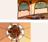 Outdoor Integrated Yurt Tent, Multi-window Ventilated, Large Camping Wigwam, 6-8 Persons
