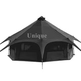 Outdoor Integrated Yurt Tent, Multi-window Ventilated, Large Camping Wigwam, 6-8 Persons