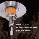 Outdoor Portable Gas Heater 88" Tall Premium Standing Patio Heater W/Auto Shut Off&Simple Ignition System Wheels&Base Reservoir