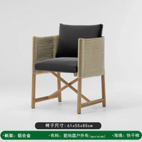 Outdoor tables and chairs, rain and sun proof, foldable camping teak villa, courtyard dining table, rattan woven garden balcony,