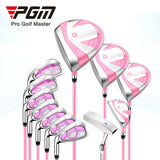 PGM 4PCS/12PCS Golf Club Sets With Standard Ball Bag Left Hand Ladies Stainless Steel Head Golf Club Practice Club