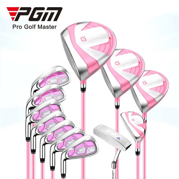 PGM 4PCS/12PCS Golf Club Sets With Standard Ball Bag Left Hand Ladies Stainless Steel Head Golf Club Practice Club