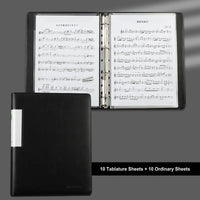 PU Leather Binder A4 Music Score Folder Transparent Piano Music Partition Folder A4 Music Sheet Music Folder With Spacers