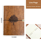 PU Leather Notebook A5 Ring Binder Kpop Vintage Travel Journal Blank Notebook Faux Leather Binder A5 Grid Notebook Spiral Diary