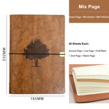 PU Leather Notebook A5 Ring Binder Kpop Vintage Travel Journal Blank Notebook Faux Leather Binder A5 Grid Notebook Spiral Diary