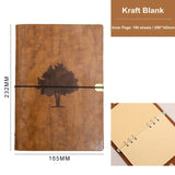 PU Leather Notebook A5 Ring Binder Kpop Vintage Travel Journal Blank Notebook Faux Leather Binder A5 Grid Notebook Spiral Diary