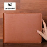 PU Titular do cartão de couro com grande capacidade, livro de cartões, fichário estoque, bilhete, moda, 360, 1000