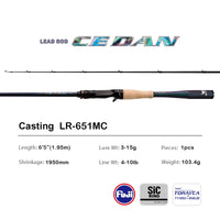 PURELURE CEDAN 1-Piece Rod All Fuji SIC Guide Rings Mandarin Fish Rod Sea Bass Rod  Cork Handle Toray T1100G Cloth