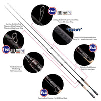 PURELURE CEDAN 1-Piece Rod All Fuji SIC Guide Rings Mandarin Fish Rod Sea Bass Rod  Cork Handle Toray T1100G Cloth