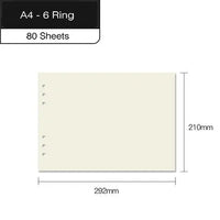Paisagem 6 anel fichário a4 espiral notebook, papel de livro capa b5 grade notebook em branco para estudantes