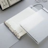 Paisagem 6 anel fichário a4 espiral notebook, papel de livro capa b5 grade notebook em branco para estudantes