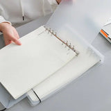 Paisagem 6 anel fichário a4 espiral notebook, papel de livro capa b5 grade notebook em branco para estudantes