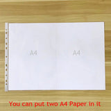 Paisagem a3 saco transparente 11 pasta de fichário, a3 saco de papel transparente para fichário de documentos organizador de papel bolsa de proteção para documentos