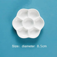 Paleta de aquarela de cerâmica de alta qualidade, flor de ameixa, pintura retangular multigrade, paleta de guache, materiais de arte acrílica