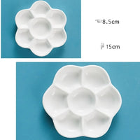 Paleta de aquarela de cerâmica de alta qualidade, flor de ameixa, pintura retangular multigrade, paleta de guache, materiais de arte acrílica