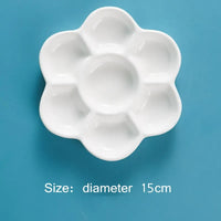 Paleta de aquarela de cerâmica de alta qualidade, flor de ameixa, pintura retangular multigrade, paleta de guache, materiais de arte acrílica