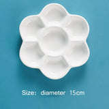 Paleta de aquarela de cerâmica de alta qualidade, flor de ameixa, pintura retangular multigrade, paleta de guache, materiais de arte acrílica