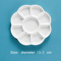 Paleta de aquarela de cerâmica de alta qualidade, flor de ameixa, pintura retangular multigrade, paleta de guache, materiais de arte acrílica