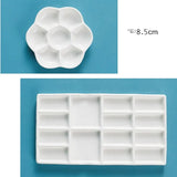 Paleta de aquarela de cerâmica de alta qualidade, flor de ameixa, pintura retangular multigrade, paleta de guache, materiais de arte acrílica