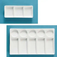 Paleta de aquarela de cerâmica de alta qualidade, flor de ameixa, pintura retangular multigrade, paleta de guache, materiais de arte acrílica