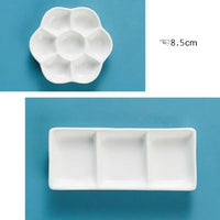 Paleta de aquarela de cerâmica de alta qualidade, flor de ameixa, pintura retangular multigrade, paleta de guache, materiais de arte acrílica
