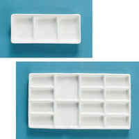 Paleta de aquarela de cerâmica de alta qualidade, flor de ameixa, pintura retangular multigrade, paleta de guache, materiais de arte acrílica