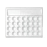 Paleta de aquarela de cerâmica retangular com 28 orifícios e 18 orifícios, placa de tinta aquarela de guache, materiais de arte para pintura