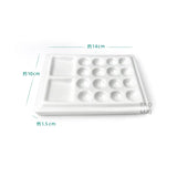 Paleta de aquarela de cerâmica retangular com 28 orifícios e 18 orifícios, placa de tinta aquarela de guache, materiais de arte para pintura