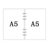 Papel para encadernação de notebook em espiral, 6 anéis de papel para fichário a5 a6, refil de planejador, 6 furos em branco, pontilhado e grade