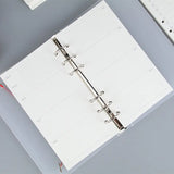Papel para encadernação de notebook em espiral, 6 anéis de papel para fichário a5 a6, refil de planejador, 6 furos em branco, pontilhado e grade