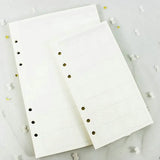Papel para encadernação de notebook em espiral, 6 anéis de papel para fichário a5 a6, refil de planejador, 6 furos em branco, pontilhado e grade