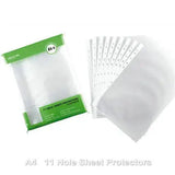 Pasta de arquivo Kraft para organizador de papel A4 Ring Binder Armazenamento de documentos Mangas transparentes Tampa de 2 anéis