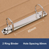 Pasta de arquivo Kraft para organizador de papel A4 Ring Binder Armazenamento de documentos Mangas transparentes Tampa de 2 anéis