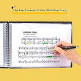Pasta de música paisagem a4 folha de música papel organizador documento titular a4 piano música pontuação pasta