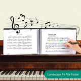 Pasta de música paisagem a4 folha de música papel organizador documento titular a4 piano música pontuação pasta