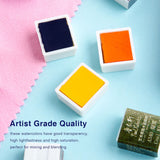 Paul Rubens Fine Solid Aquarela Paint Set, caixa de metal estilo fresco, brilhante cor da água, pintura pigmento, 12, 24, 48 cores