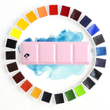 Paul Rubens Fine Solid Aquarela Paint Set, caixa de metal estilo fresco, brilhante cor da água, pintura pigmento, 12, 24, 48 cores