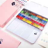 Paul Rubens Fine Solid Aquarela Paint Set, caixa de metal estilo fresco, brilhante cor da água, pintura pigmento, 12, 24, 48 cores
