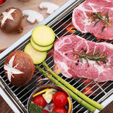 Picnic Grill Outdoor BBQ Portable Folding Stainless Steel Stove Embedded Oven BBQ Accessories Camping Supplies Cookware