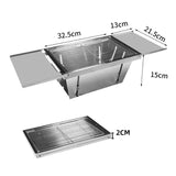 Picnic Grill Outdoor BBQ Portable Folding Stainless Steel Stove Embedded Oven BBQ Accessories Camping Supplies Cookware