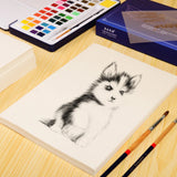 Pintura a óleo Stick Special Square Paper, Crayon macio, 8K espessado, cor de chumbo, Art Sketch, papéis em branco, 40 folhas, 160g