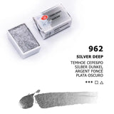 Pintura em aquarela sólida metálica noturna, acuarelas sólidas de bloco completo de nível universitário, pintura específica para arte, branco russo