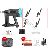 Pistola de pregos pneumática sem fio ajustável, Fast Gás Nailer, Air Nailer para Carpintaria, Porta de concreto, Calha, decorativa, Fixa