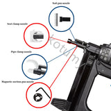Pistola de pregos pneumática sem fio ajustável, Fast Gás Nailer, Air Nailer para Carpintaria, Porta de concreto, Calha, decorativa, Fixa