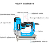 Pistola elétrica para construção de móveis, grampeador Wood Frame, ferramenta DIY, ferramentas de carpintaria e madeira, 2300W