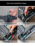 Pistola pneumática do prego com bateria de lítio, Air Nailer, quadro e entroncamento ferramentas, pistola do prego do gás, 7. 2V