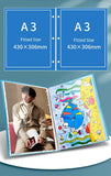 Portátil A2 Pasta Portfolio para Documentos, Paper Organizer, Desenho de arte, Transparente, Poly Pocket, A3, A4
