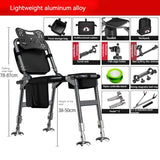 Portátil ao ar livre dobrável pesca cadeira, forte carga-rolamento cadeira, praia e caminhadas piquenique assento, ferramentas de pesca